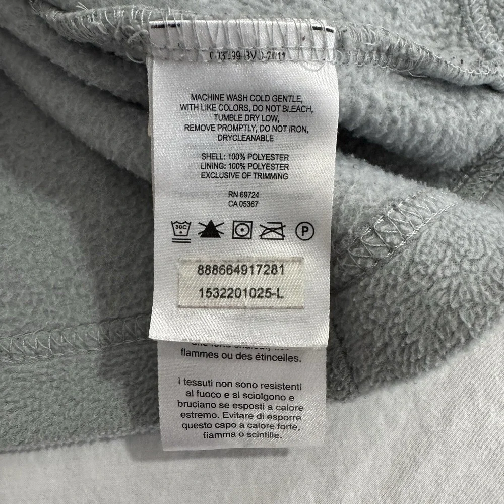 Columbia YTH Large 14/16 Gray Long Sleeve Fleece Full Zip‎ Jacket Benton Springs